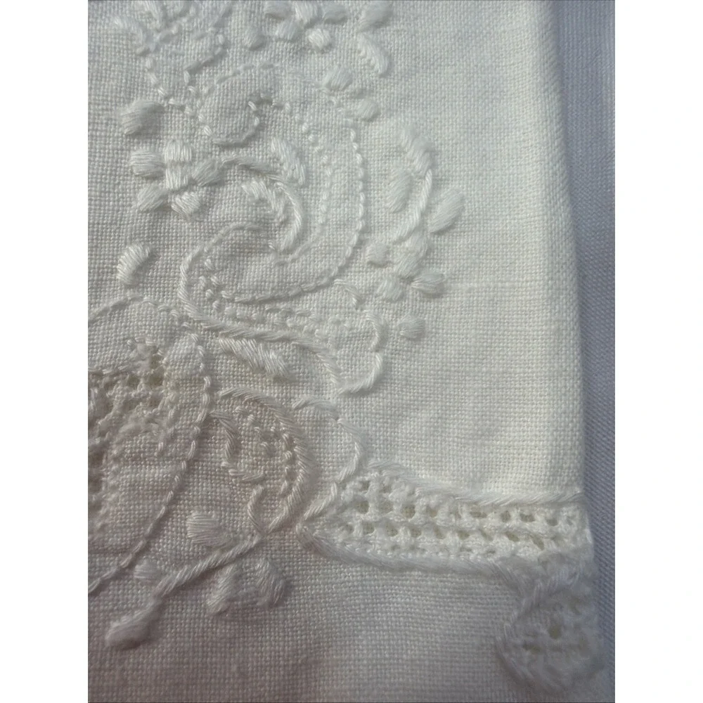 Vintage Old Guest Cotton Hand Towels‎ Beautiful Embroidery 527-2